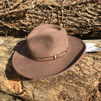 Whittle & Flame stetson hat - charcoal makers hat
